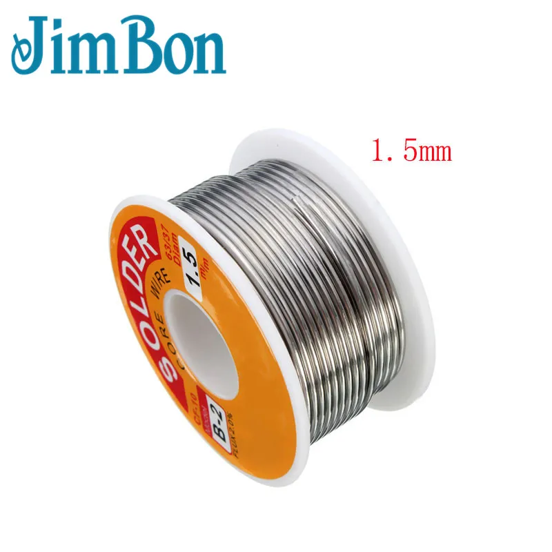 JimBon 63/37 0 5 мм 2 паяльная проволока с канифольным ядром флюс 2% Оловянно свинцовый