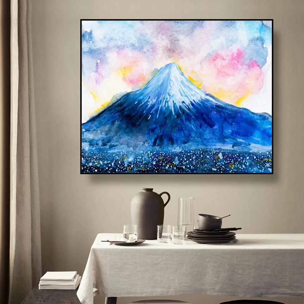 Canvas Art Oil Painting Fuji Mountain Art Poster Picture Wall Decor Modern Home Decoration Gift For Living room Office Bedroom Canvas Art Oil Painting Fuji Mountain Art Poster Picture Wall Decor Modern Home Decoration Gift For Living room Office Bedroom