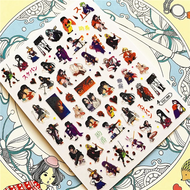 TSC-212 TSC-213 Cartoon anime character 3D Back glue Nail Art Stickers Decals Sliders Nail ornament decoration TSC-194 N