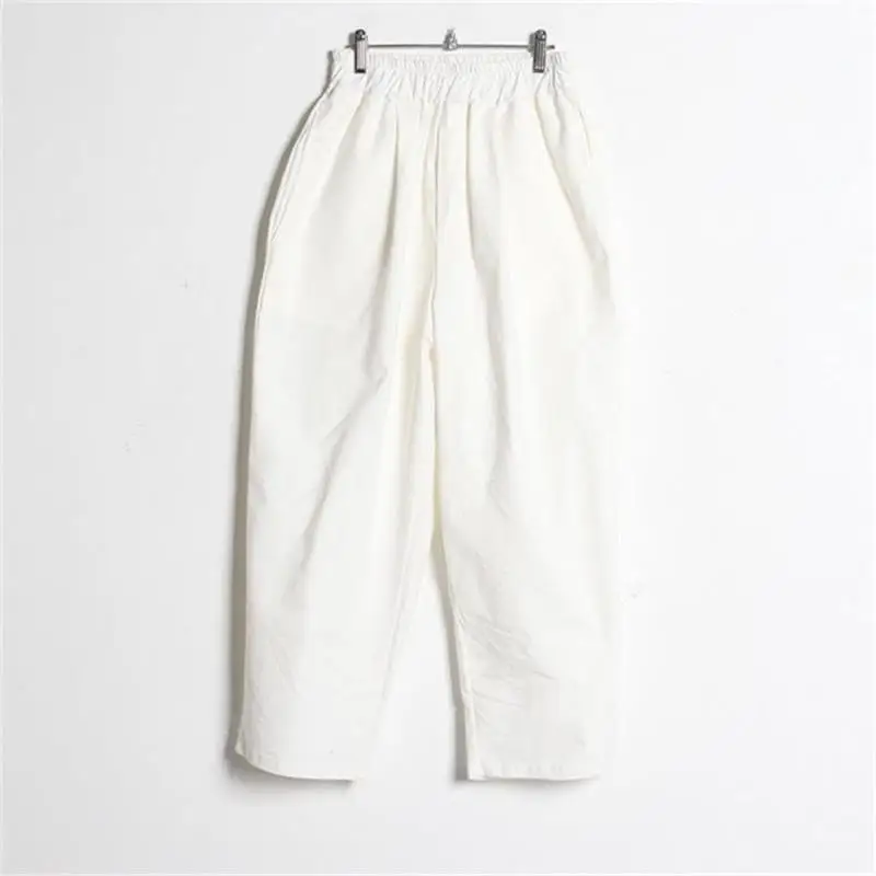 Men's Harlan Pants Summer New Straight Tube Pure Color Simple Classic Loose Nine-Point Large Size Casual Pants