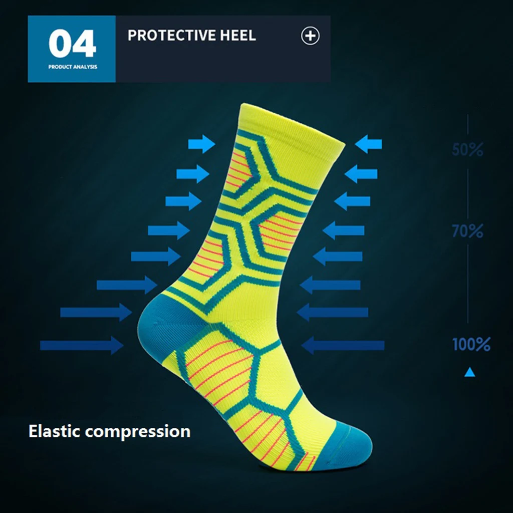 3 Pair Cotton Mid-Calf Socks Compression Socks Moisture Wicking Hiking Sport Socks for Outdoor Sport Snowboarding