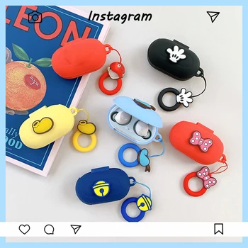 

Cute Silicon Case for Samsung Galaxy Buds+ /Buds 2019 Case Bluetooth Earphone Accessories Protect Cover Portable Finger Ring New