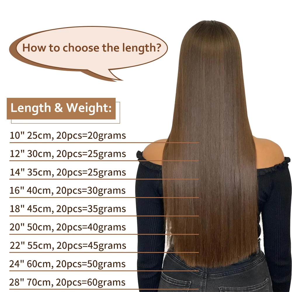 ZURIA Mini Tape In Hair Extensions Machine Remy Natural Hair Extensions Human Hair Straight 20 Inchs Seamless Adhesive Skin Weft