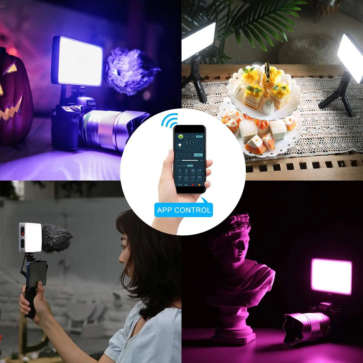 Emissor de Luz Portátil do Rgb de Weeylite Video da Suficiência do Bolso da Bateria Mini com Tripé Rb9 para o Diodo 95 da Luz Diodo Incorporado Cri 2500-8500k - Image 5