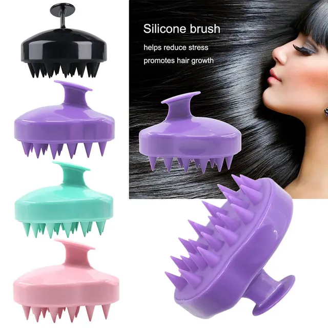 Mini Portable Silicone Hair Scalp Massage Comb Magic Hair Brush Soft Silicone Comb Shampoo Brush Comb