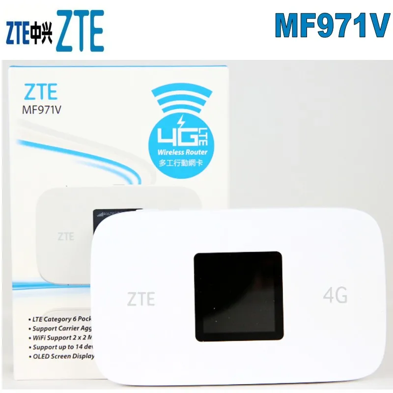 Набор из 50 шт. ZTE MF971V wifi LTE 4G hotspot маршрутизатор со слотом для sim карты|mobile 4g wifi|modem