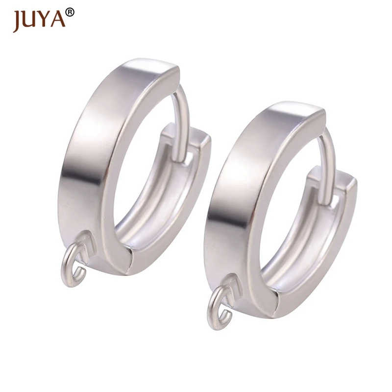 

DIY Earrings Accessories For Women 1 Pair Round Copper Earrings Clasps Hooks Gold Silver Rose Gold Black Color