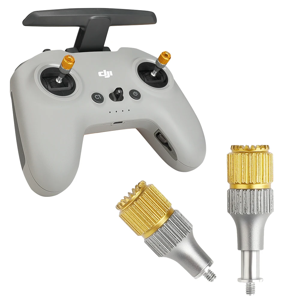 Para DJI FPV Joystick de Control remoto de aleación de aluminio de altura ajustable mecedora de pulgar Protector de Drone basculante Accesorios