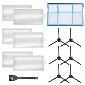 

Vacuum Filter Kit Replacement for Robotic Vacuum Ilife V3 V3S V5 V5S,Pro Robot Vacuum Cleaner Filters and 6 Side Brushes and 1