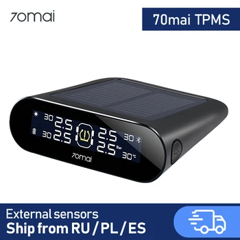 

70mai External Sensor Tire Pressure Monitor System Solar Power with APP Control