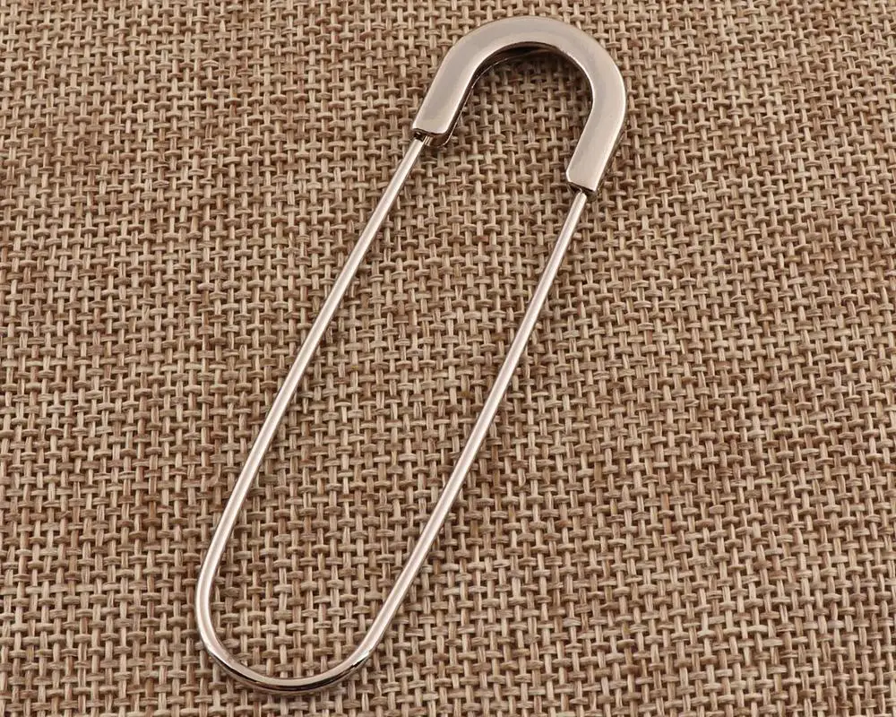 Silver Safety Pins 80mm Coiless Safety Pins for Bead Craft Shawl Pins Giant Jumbo  Safety Pins