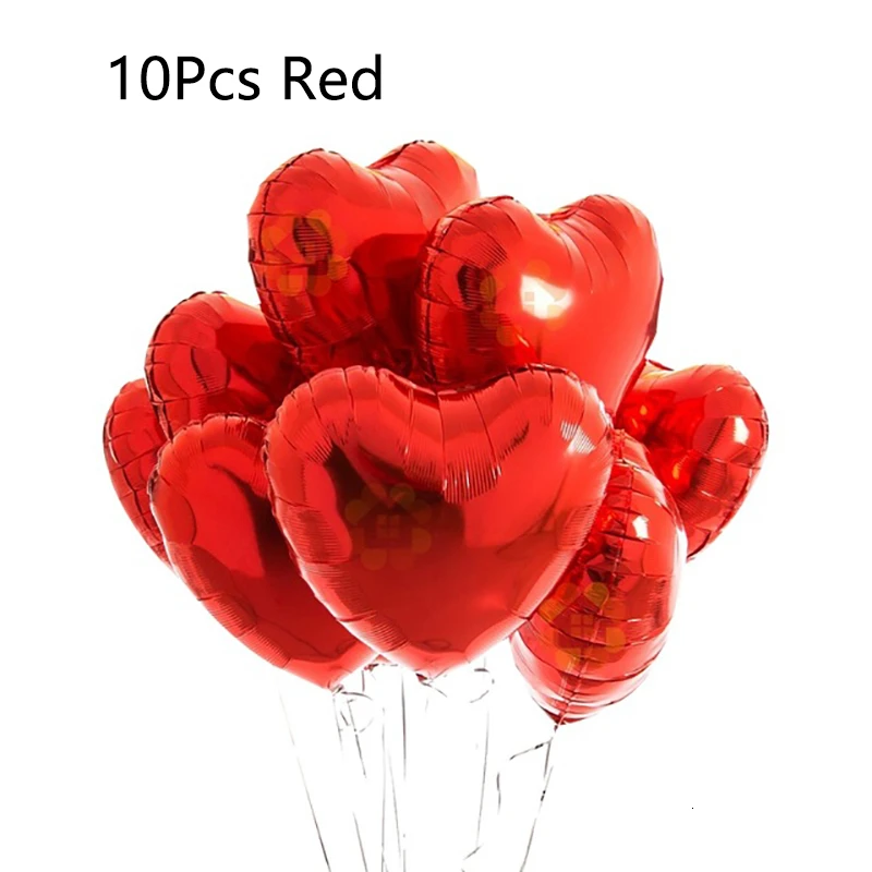 10pcs red 1 Набор воздушных шаров колонна-подставка наборы воздушных шаров стенд Арка с рамкой основание и полюс для дня рождения свадьбы Валентина украшения - Цвет: 10pcs red