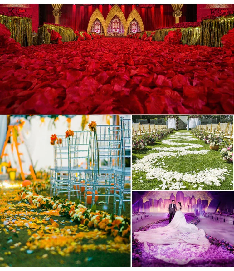Artificial Rose Petals 100 pieces For Wedding Decoration
