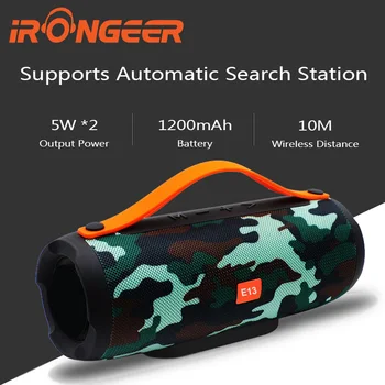 

E13 Portable wireless Bluetooth Speaker Stereo big power 10W system TF FM Radio Music Subwoofer Column Speakers for Computer