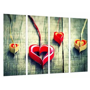 

Decoration Romantica Hearts Paper, photo print on wood, modern picture decorative 26724