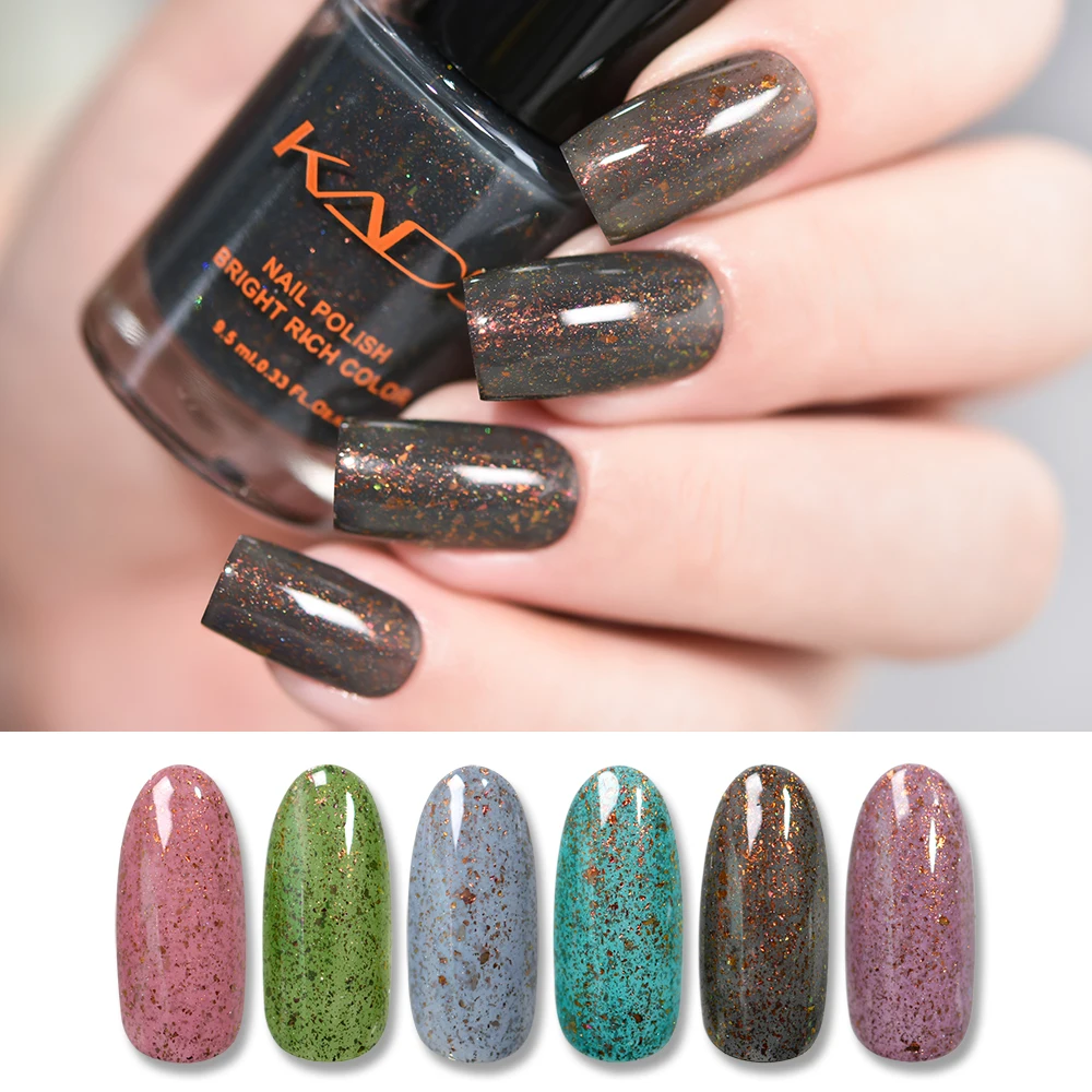 KADS 9 5ml New Mica Nail Polish Irregular Flakie Sequins 6 Colors Optional Nail Art Painted 5