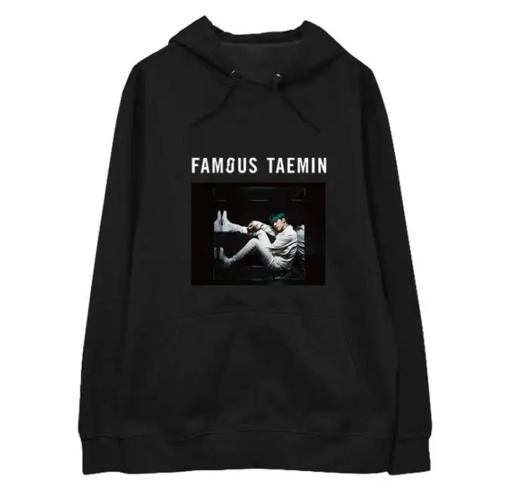 

SHinee new album famous taemin same photo printing pullover hoodies unisex kpop fleece/thin loose swewatshirt