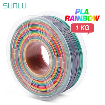 

SUNLU Rainbow PLA Filament 1.75mm 1kg Plastic PLA 3D Printing Material For 3D Printer New Arrivals Silk Rainbow Filament