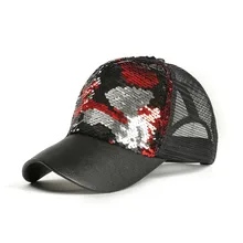Мода блёстки регулируемые кепки с сеткой Snapback шляпы шапка с блестками для вечерние Клубные