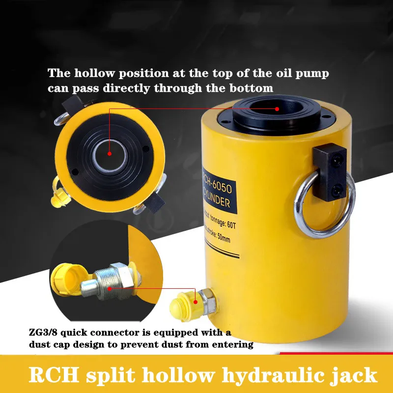 Hollow Hydraulic Jack RCH 20T 30Ton Electric Split Hollow Cylinder 2