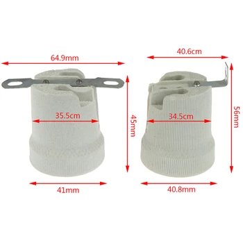 

E27 Vintage Lamp Base Ceramic Edison Lamp Fittings Socket Lamp Base Holder Accessory Fixing Bracket Large Screw Cap