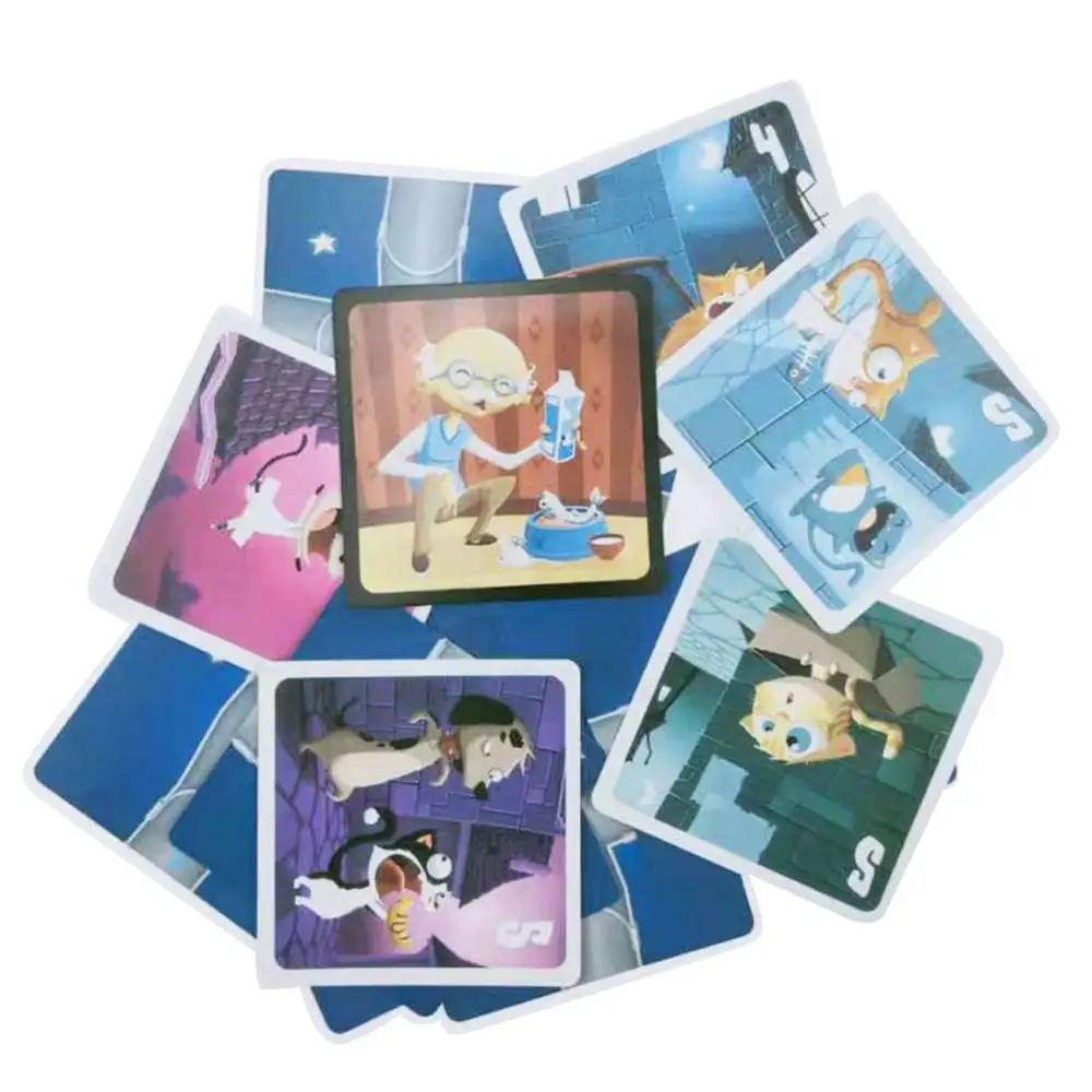 Werewolf and Cat Tarot Card Deck Board Game English Family Funny Entertainment Board Game Fun Deck Playing Cards Gift Box