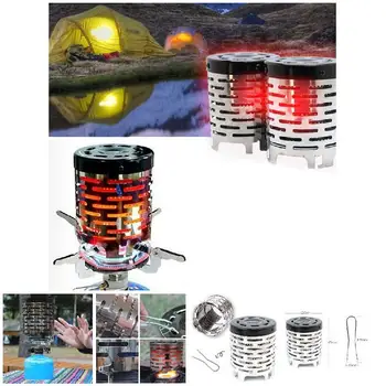 

Portable Mini Camping Heater Cap Outdoor Gas Stove Cover Warmer Heater Stainless Steel SAL99