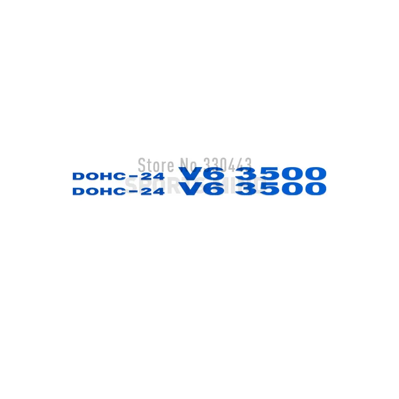 3 пары DOHC-24 V6 3500 виниловые автомобильные наклейки для Mitsubishi Pajero Sport Shogun Montero L200 L300 L400 аксессуары для стайлинга автомобилей - Название цвета: blue