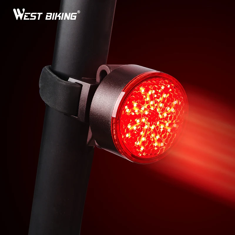 

WEST BIKING Bicycle Light USB Charge Cycling Taillight Bike Accessories Safety Warning Bike Tail Rear LED Flash Light Tail Lamp
