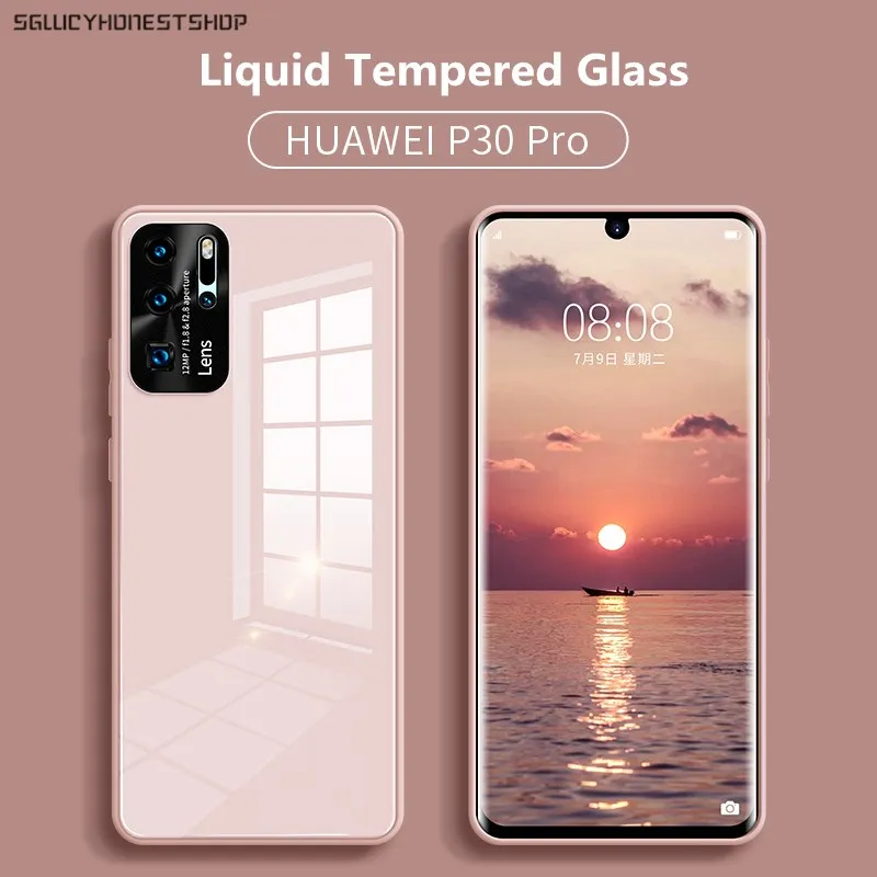 Чехол из закаленного стекла для HuaWei P30 Pro P40 Mate 30 Nova 7 SE металлический защитный