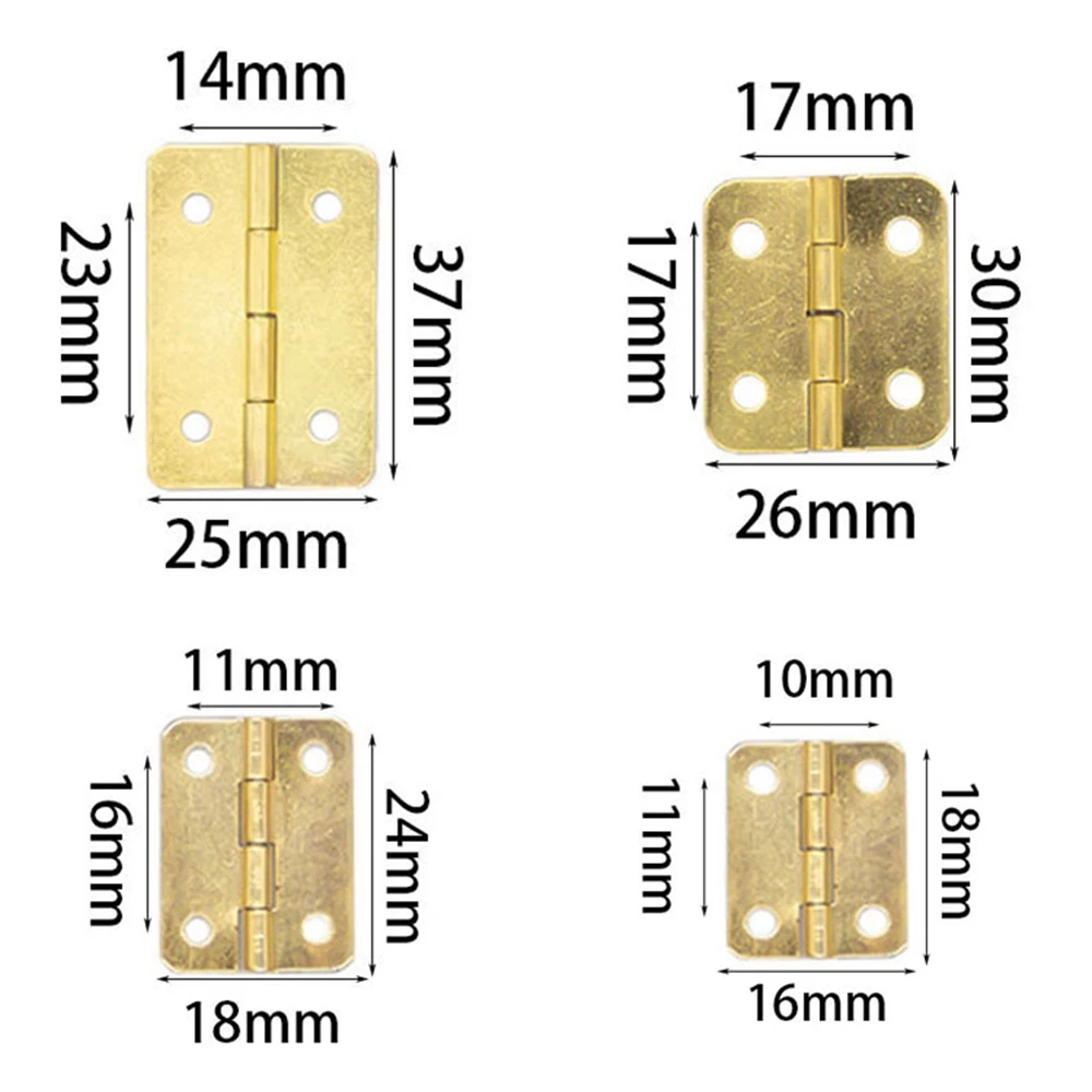 Mini Metal Hinges Retro Door Hinges With Screws Furniture Hardware DIY Crafts Tool stainless steel door hinges furniture hinge cabinet door hinges cabinet hinges brass hinges