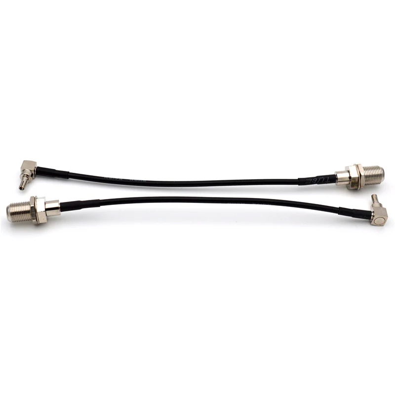

100Pcs F Female to CRC9 Right Angle Connector for RG174 Pigtail Cable 15cm 6 Inch Adapter