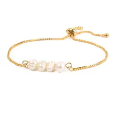 Bo2boho,, браслеты для женщин, Pulseria Mujer, натуральный жемчуг, браслет для женщин, новинка, бусы, ювелирное изделие, Золотая цепочка, дружба, регулируемая
