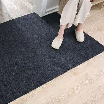 

2pcs Japanese Simple Door Mat Wear-resistant Floor Mat Anti Slip Ground Rugs Water-absorbing Carpet for Home (Black 60x40cm)