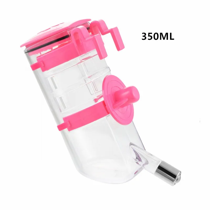 350ml pink Поилка для домашних животных для маленьких собак, кошек, автоматическая кормушка для собак кошек, поилка для улицы/путешествий, легко переносится и может висеть - Цвет: 350ml pink
