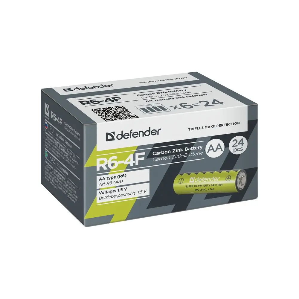 Батарейка R6-4F AA, в пленке 4 шт