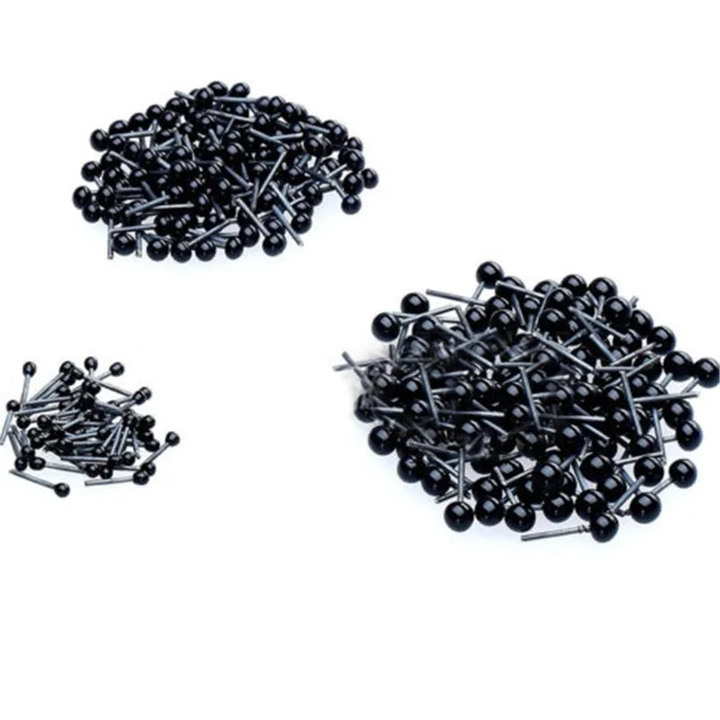 

100PCS/Set Black 2mm/3mm/4mm Glass Eyes Needle Felting Teddy Bears Dolls Animals Crafts for Dolls Accessories