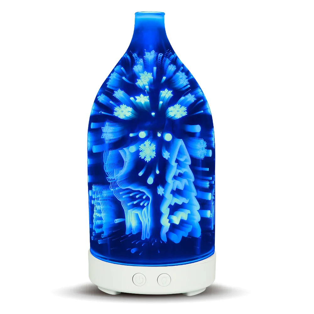 

100ML Creative 3D Ultrasonic Air Humidifier Aroma Essential Oil Diffuser with LED Colorful Light Cool Mist Maker