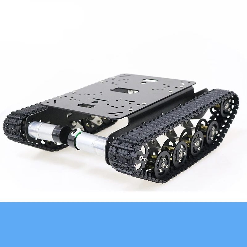 Металлический амортизатор черный RC робот бак комплект шасси Мобильная платформа