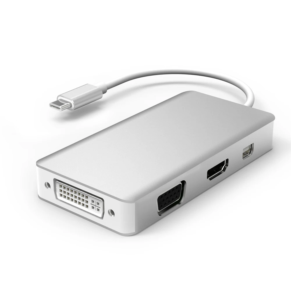 Thunderbolt 3 док-станция USB C type c к Mini Displayport HDMI VGA DVI DP конвертер для MacBook Pro Dell XPS USB C