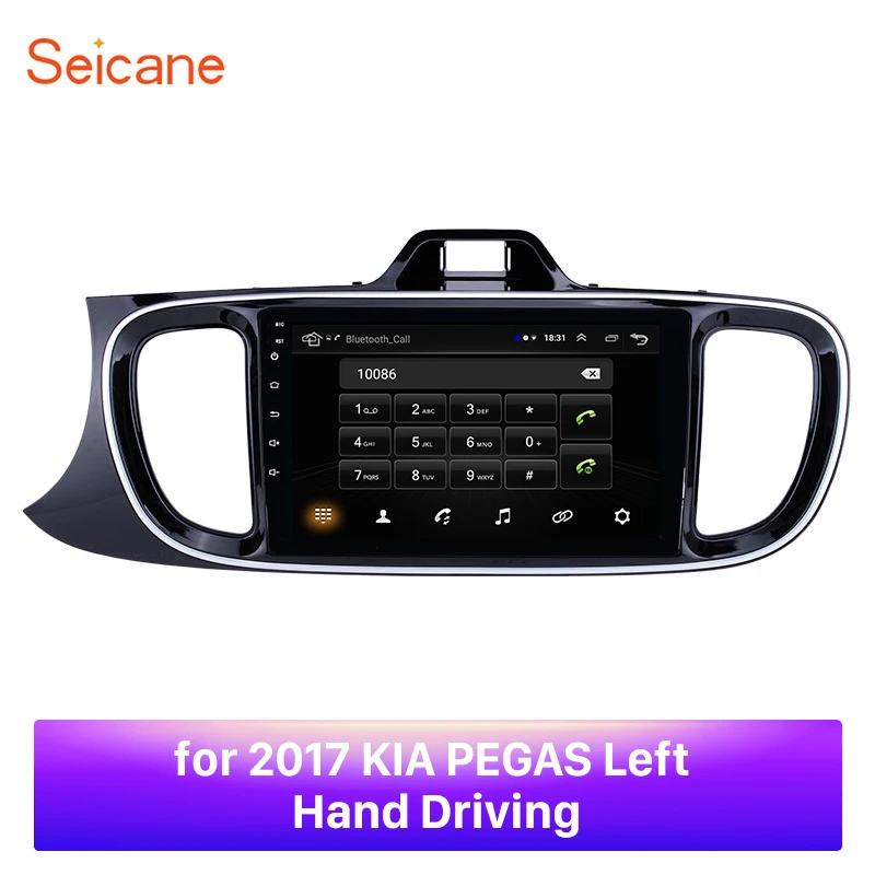 

Seicane GPS Android 8.1 2din Car Multimedia Player for KIA PEGAS 2017 Left Hand Driving USB AUX RDS WIFI Bluetooth DVR SWC