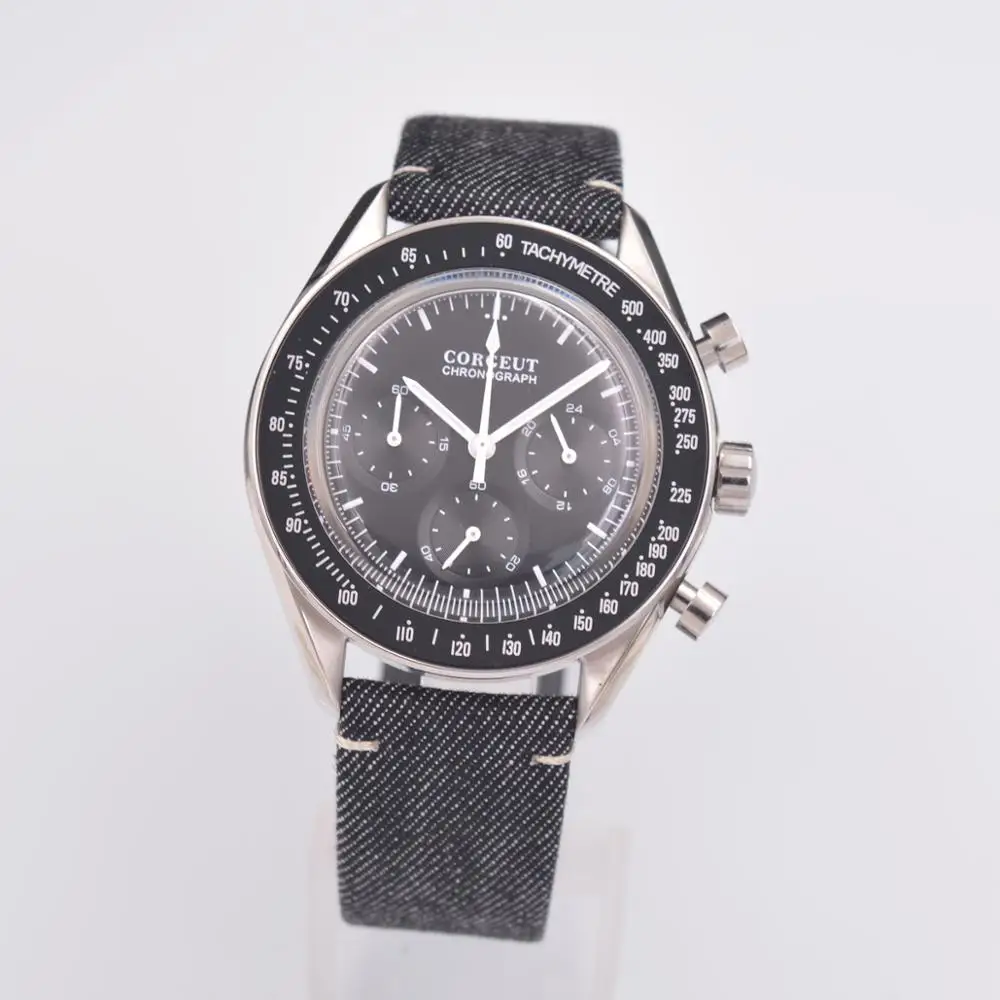 

Corgeut Watch Men Fashion Sport Multifunction Quartz Clock Mens Watches Top Brand Luxury 24 hours full chronograph Wrist watch