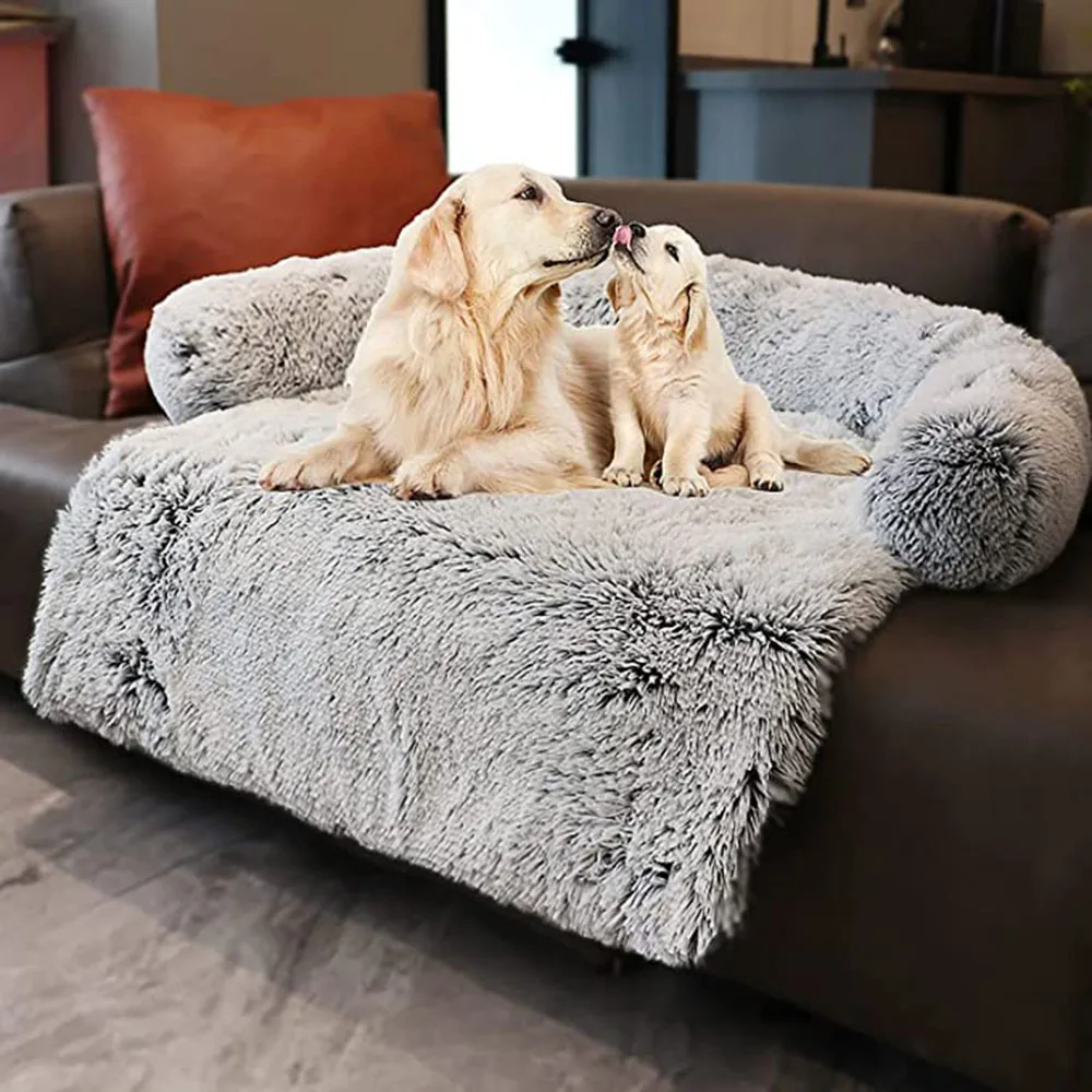Dog Sofa Furniture Protective Cover Cat Bed With Zipper Washable Pet Bed For Large Dog Kennel