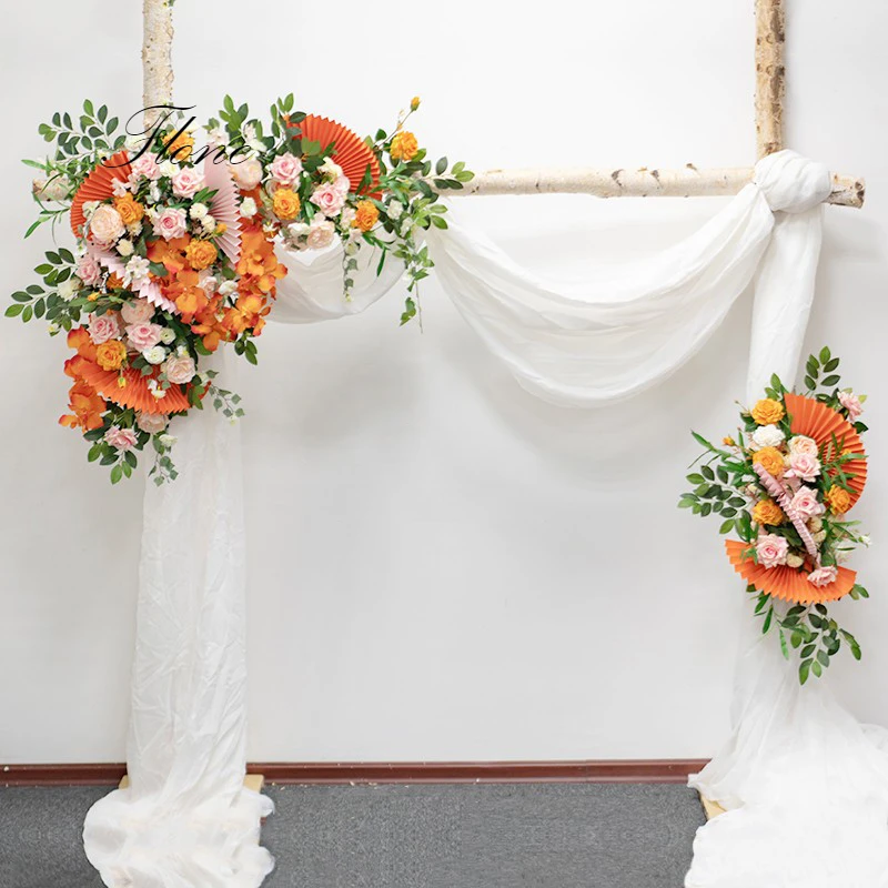 Flone 結婚式のアーチ花折り紙人工絹の花の装飾パーティーセレモニーイベントの背景の花の装飾 造花 ドライフラワー Aliexpress