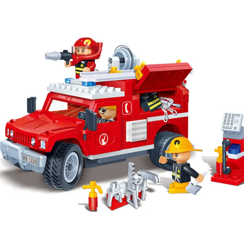 

1-Piece Order BanBao 8316 Warrior Fire Truck Hummer Car Building Blocks BOY'S Assembled Educational Toy 6-7-10-Year-Old