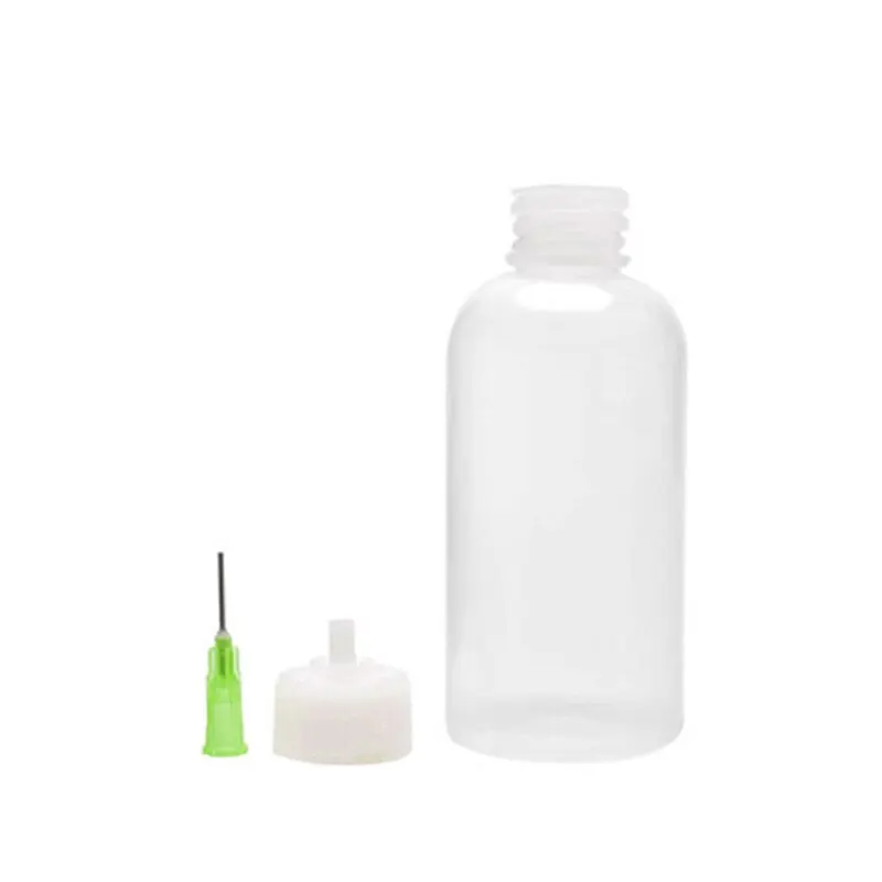 50ML Rosin Flux Bottle Needle Tip Bottle Empty Liquid Flux Bottle for Soldering Rosin Flux Paste Dispenser with a Needle