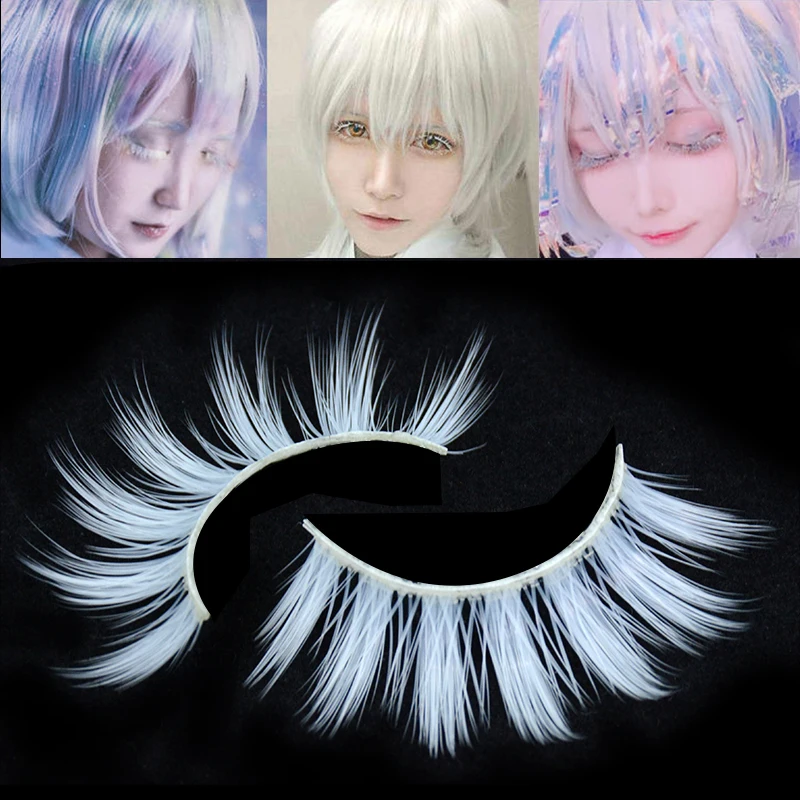Kekelala 3 Pairs Lot Fluffy Lace White Eyelashe Natural Colored Artificial Vegan Silk Eye Lashes For Doll Cosplay Party Halloween -Outlet Maid Outfit Store H77a5982ba18c4633982628c83c247423M.jpg