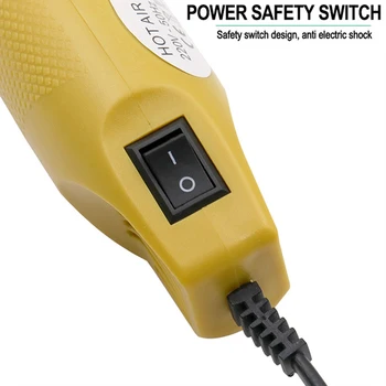 

Mini Hot Air Device Yellow Portable Hot Air Blower Thermal Power Tool for for DIY Embossing Shrink Wrapping Drying Paint XH8Z