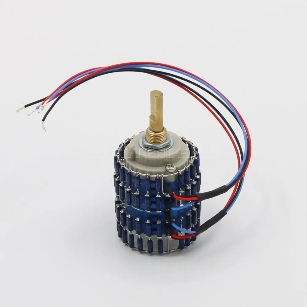 Upscale HiFi 24-Steps Dual-channel DALE Full brown L-type Volume Potentiometer Audio Amplifier Volume Control Potentiometer