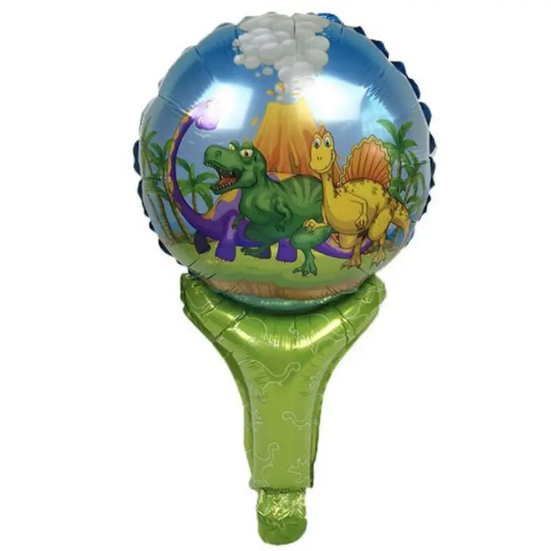 Balloons 10pcs Реквизит Динозавр для вечеринки вспомогательное оборудование воздушных шаров Бумага баннер с гирляндами для вечеринка для мальчика день рождение украшения из фильма «Парк Юрского периода»; джунгли Декор - Цвет: Balloons 10pcs
